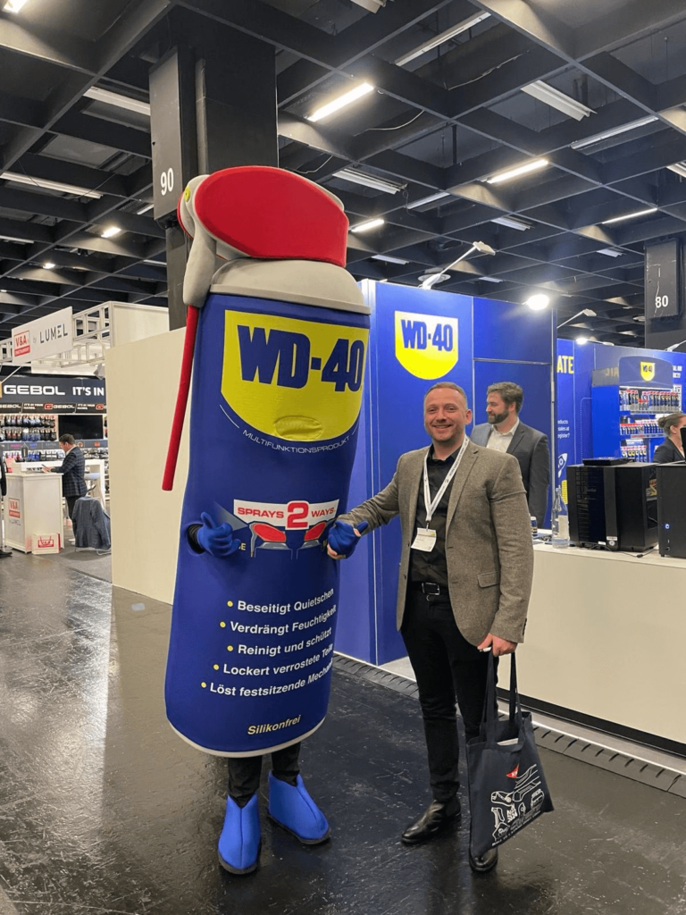 Rob with WD-40 mascot