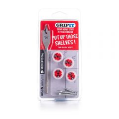 GripIt 18mm Plasterboard Fixings - Shelf Kit
