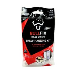 Bullfix Universal Heavy-Duty Shelf Fixing Kit for Plasterboard (pack of 4)