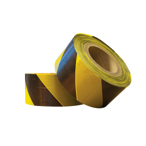 Barrier Tape - Black/Yellow  - 70mm x 500m 