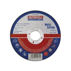 Faithfull Metal Cutting Disc 115 x 3.2 x 22.23mm