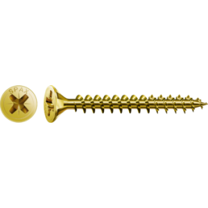 SPAX Pozi Flat CSK Yellox Coated 5.0mm