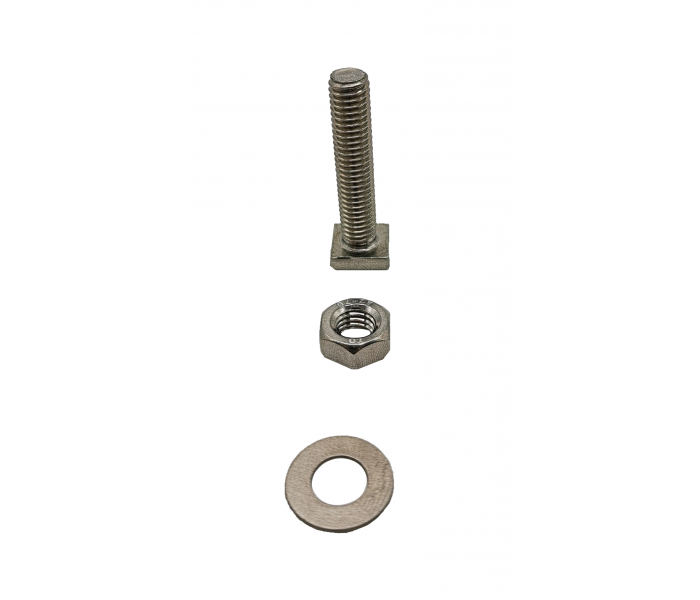 2PCS M8 304 Stainless Steel Square U-Bolt Kit | With Metal Plates, Screws & Gaskets | 105x130mm Size