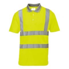Hi Vis Yellow Short Sleeve Polo Shirt, sml, med, lrg, xl, xxl, xxxl