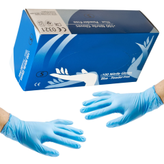 Powder Free Black Nitrile Gloves, small, medium, large