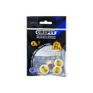 GripIt 15mm Plasterboard Fixings - 4 Pack