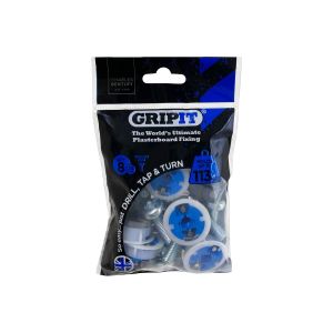 GripIt 25mm Plasterboard Fixings - 8 Pack