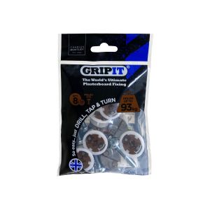 GripIt 20mm Plasterboard Fixings - 8 Pack