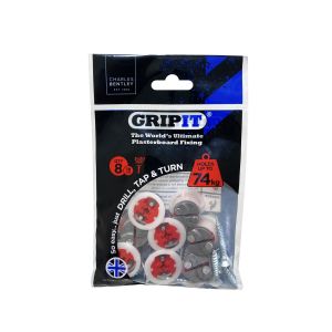 GripIt 18mm Plasterboard Fixings - 8 Pack