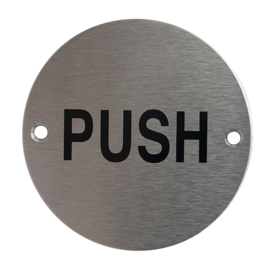 Superlative Signage: Stainless Steel Door Discs
